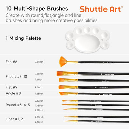 Shuttle Art 30 Colors Metallic Acrylic Paint, Artist Grade Metallic Paint in - Image 8
