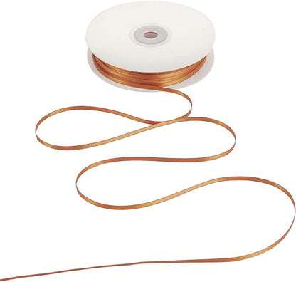 HUIHUANG Thin Copper Ribbon Solid Color Satin Ribbon 1/8 inch x 100 Yards Fall by HUIHUANG