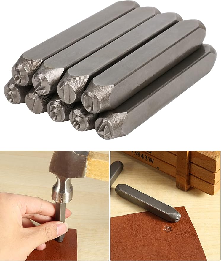 YKLP 1/4" Metal Number Stamps Set, 6mm Steel Number Punch DIY Tool - Image 4