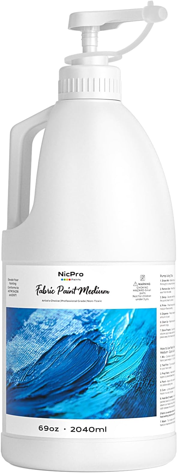 Nicpro Professional Effects Fabric Medium, 69oz Bottle by Nicpro