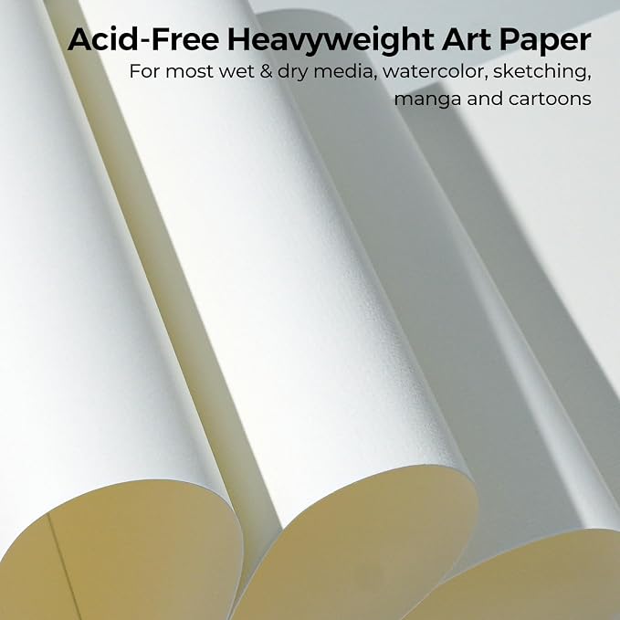 Funto Watercolor Paper Pads, 140lb/300gsm, 30 Sheets Each, Cold Pressed - Image 4