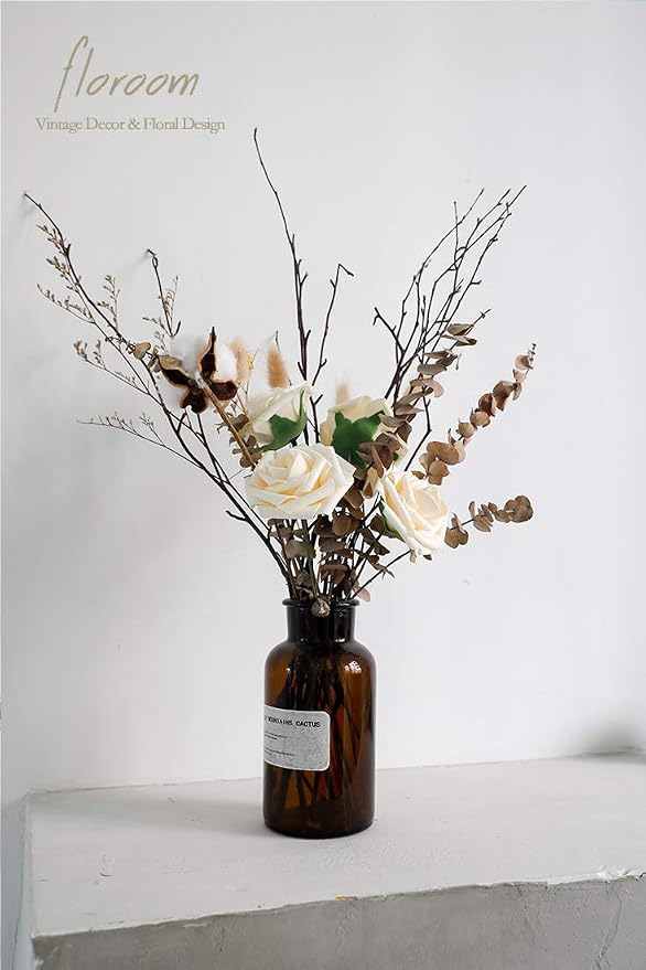 Floroom Artificial Flowers 50pcs Real Looking Cream Foam Fake Roses - Image 6
