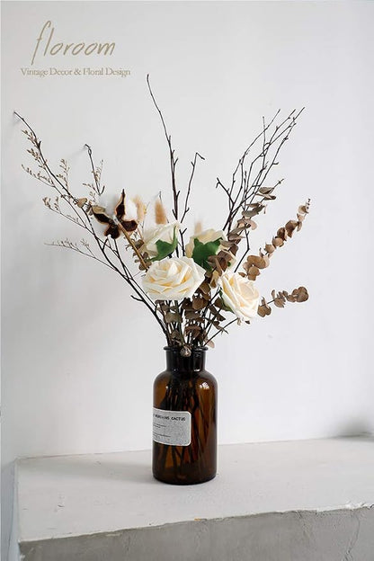 Floroom Artificial Flowers 50pcs Real Looking Cream Foam Fake Roses - Image 6