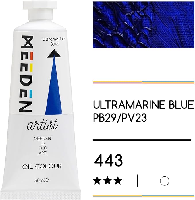 MEEDEN Artist Grade Oil Paint: Ultramarine Blue - 60ml/2oz Tube - Professional - Image 2