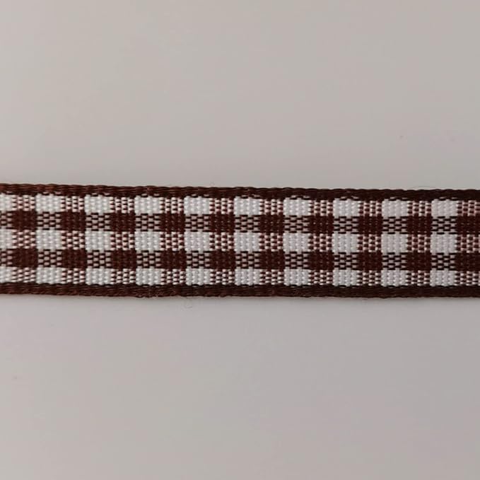Brown Gingham Ribbon 25 Yards Christmas Ribbon - Image 9