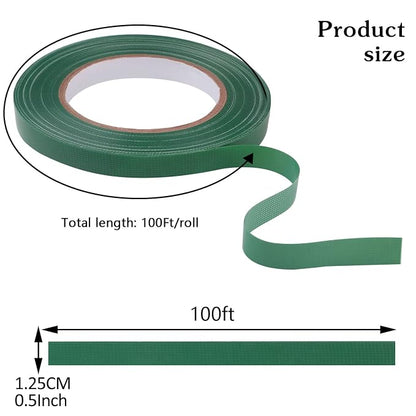 Prudiut 2 Roll Green Floral Tape Waterproof Florist Tape, 1/2" Wide Flower Wrap - Image 3