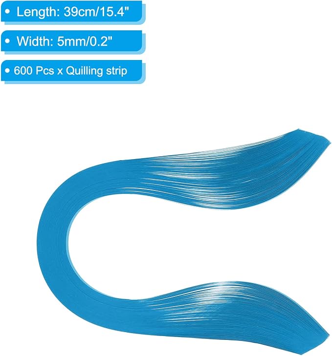PATIKIL Quilling Strips Paper 600pcs 5mm 39cm Origami Paper Quilling Kits - Image 2