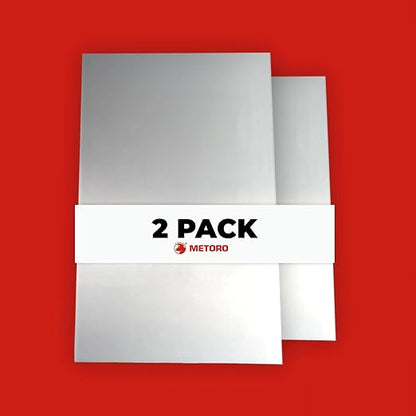 Metoro 2 Pack .250 x 12 x 8 Aluminum Sheet Plate by Metoro
