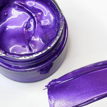Shimmer Metallic Acrylic Paint Purple Metallic Chalk Paste 1.7oz/50ml, DIY by JAJADO