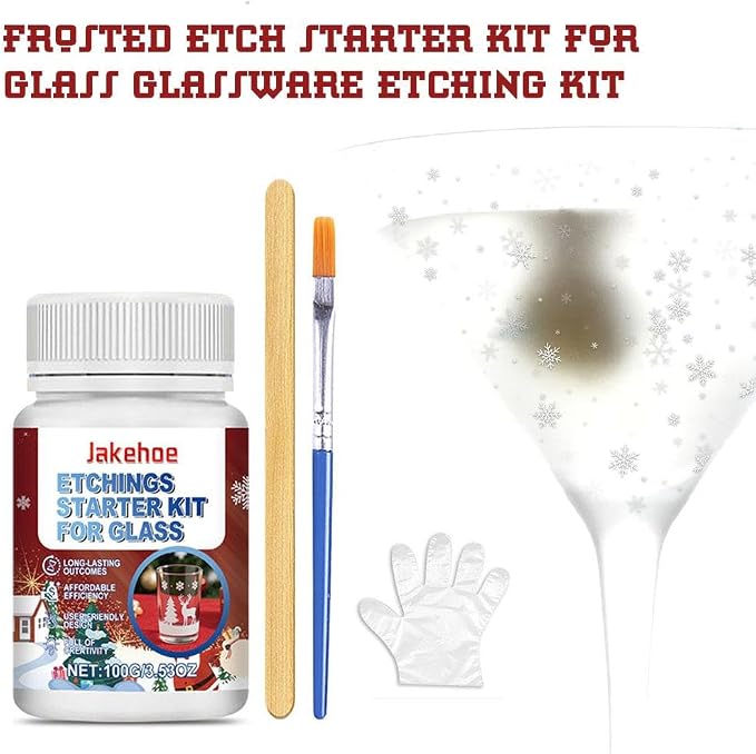 10oz Frosted Etch Starter Kit for Glass, Glassware Etching Kit Creates - Image 5