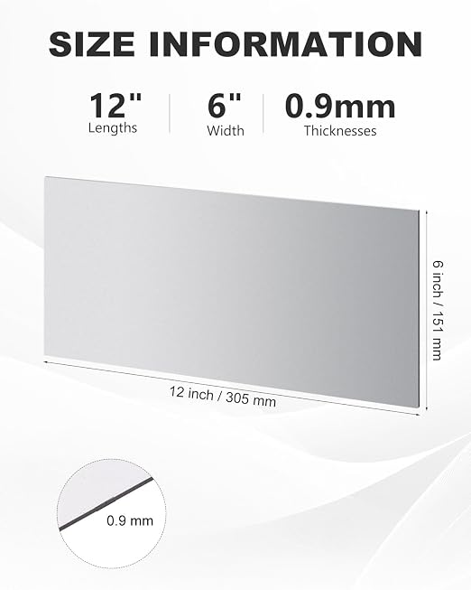 4 Pcs 20 Gauge Steel Sheet Metal 12" x 6" Cold Rolled Steel Plate Sheet Metal - Image 2