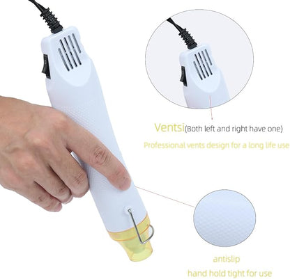 Heat Gun for Crafting, 110V 300W Handed Hot Air Gun, 3.28FT Ultra-Long Cable - Image 3