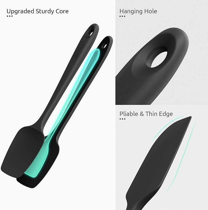 U-Taste Silicone Spatula Set, 600ºF High Heat Resistant, Seamless Food Grade - Image 6