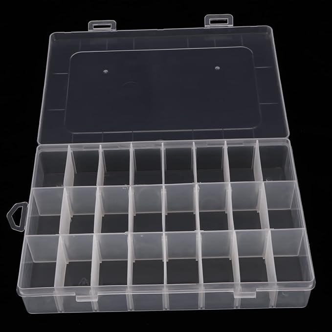 2 Pack 24 Grids Plastic Organizer Box Container Craft Storage Box - Image 2