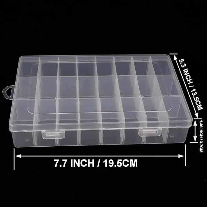 2 Pack 24 Grids Plastic Organizer Box Container Craft Storage Box - Image 5