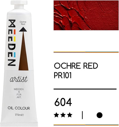 MEEDEN Artist Grade Oil Paint: Ochre Red - 170ml/5.7oz Tube - Professional Art - Image 2