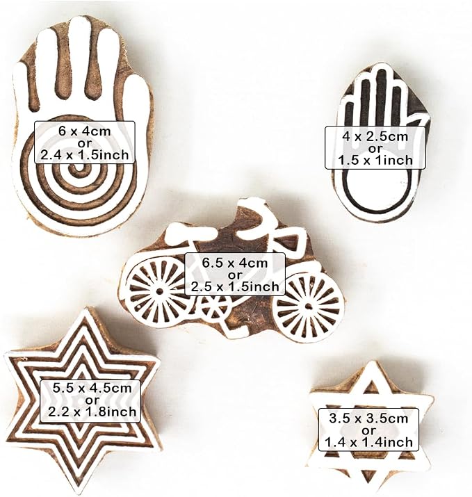 Hashcart Wooden Stamp Block, Printing Stamp Design Set | Block - Image 4
