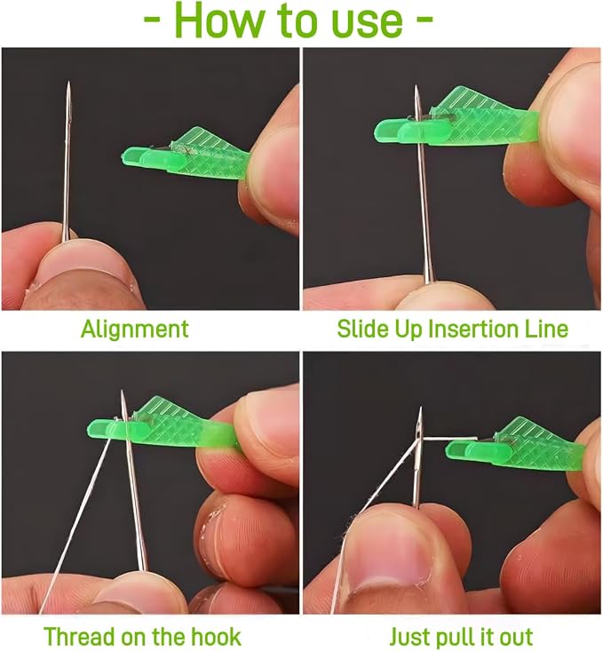 40Pcs Fish Mouth Sewing Machine Needle Threader, 2025 New Upgraded Automatic - Image 4
