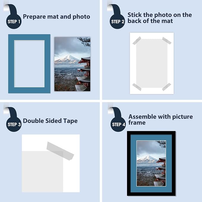 Mat Board Center, 5x7 Mixed Colors White Core Picture Mats Mattes Matting - Image 5
