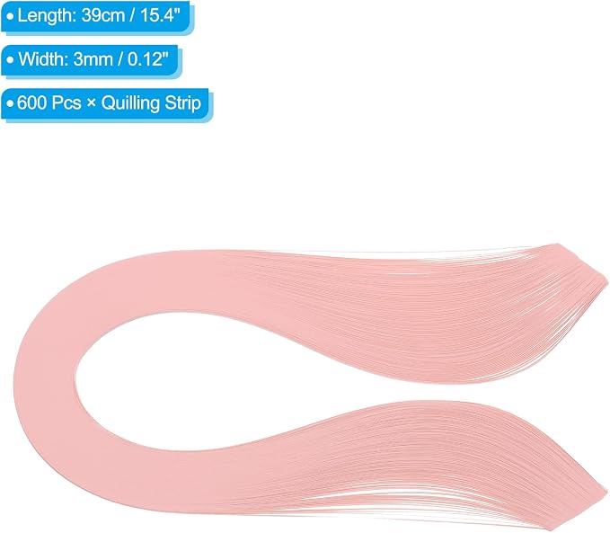 PATIKIL 600pcs Quilling Strips Paper 1/8" 39cm Origami Paper Quilling Strip - Image 2