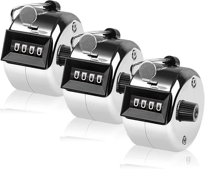 Tally Counter, 4-Digit Clicker Counter, Metal Hand Tally Counters Clicker Pitch by SDARMING