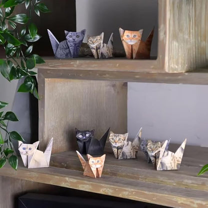 DIY Paper Cats Kit, Cute Kitten Origami Papercraft Kit, 50 Sheets DIY Origami - Image 5