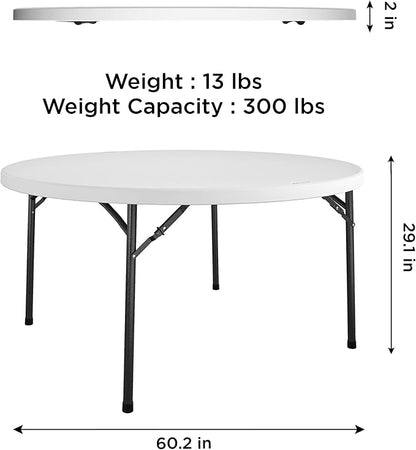 COSCO Commercial 5' Round Blow Mold Table - Image 3
