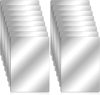 Marsui 16 Pieces Shatter Proof Plastic Mirror Craft 4 x 6 Inch Small Mirror by Marsui