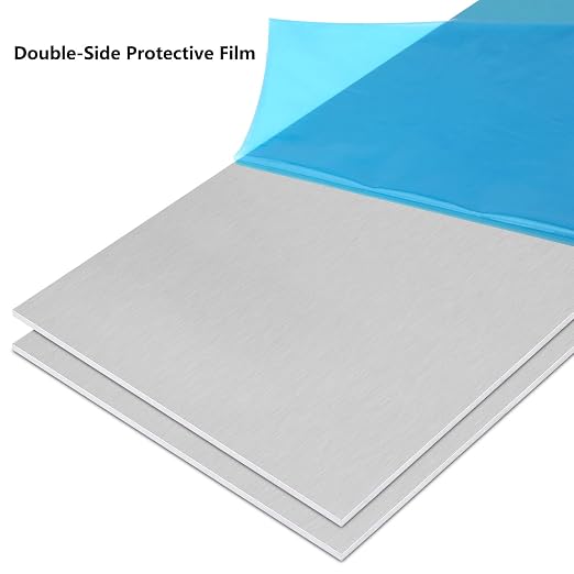 4Pack 5052 H32 Thin Aluminum Sheet Metal 6 x 12 x 0.012 Aluminum Plate Covered - Image 4