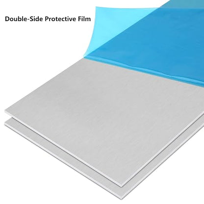 4Pack 5052 H32 Thin Aluminum Sheet Metal 6 x 12 x 0.012 Aluminum Plate Covered - Image 4