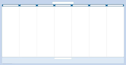 Sky Blue 7-Column Task, Goals & Objective Wall Horizontal Organizer 36" x 75". by PlanetSafeCalendars