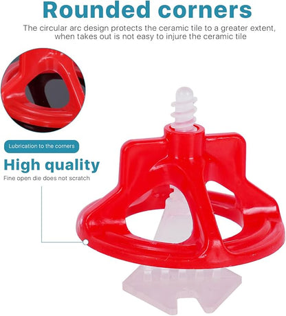 Professional Tile Leveling System Kit，Anti-Loosening Spacers/Wall, Bathroom - Image 7