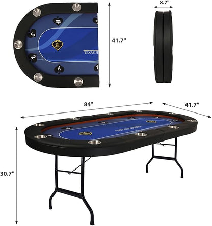 Upgrade Foldable Poker Table for 10 Players - Image 5