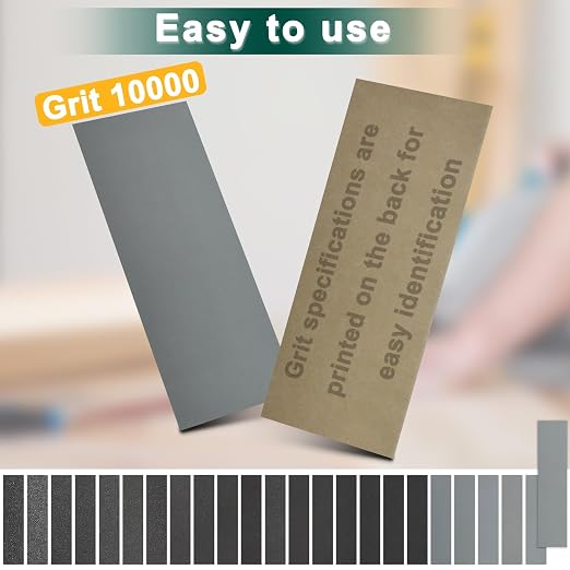 10PCS Sand Paper 10000 Grit Sandpaper Sheets, 9 x 3.6 Inch Wet Dry Sandpaper - Image 3