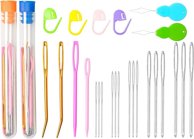 Hekisn 45Pcs Large Eye Blunt Yarn Needles kit, Sewing Needles by Unknown