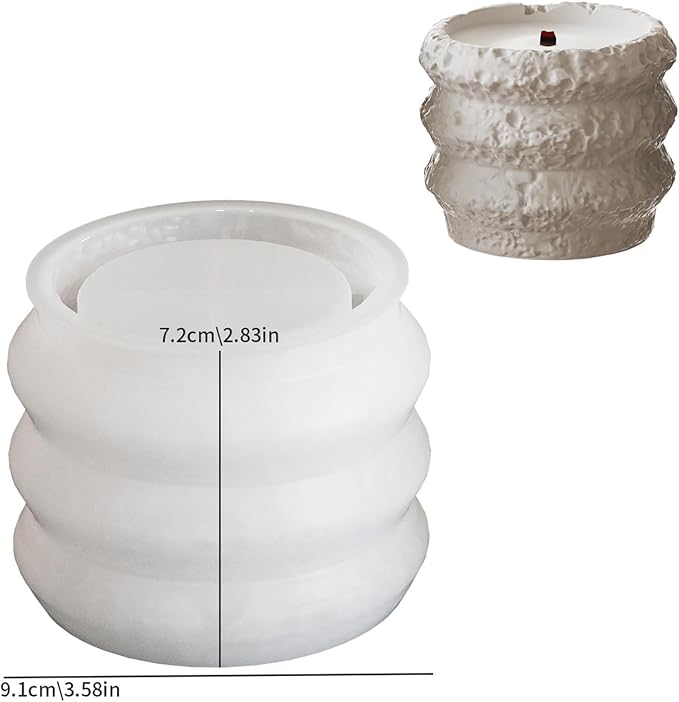 Cylinder Molds Silicone Wave Spiral Candle Mold - Image 3