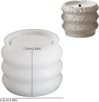 Cylinder Molds Silicone Wave Spiral Candle Mold - Image 3