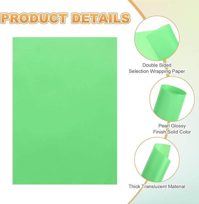 MECCANIXITY 100 Sheet Colored Vellum Paper 5.9" x 8.3", 100gsm Translucent - Image 3