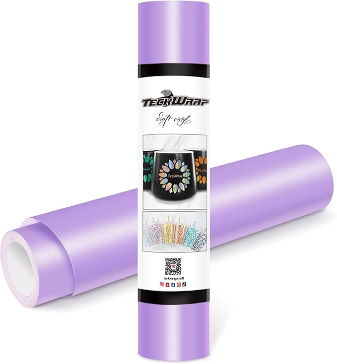 TECKWRAP Permanent Adhesive Vinyl 12" x 10ft, Matte Lavender Purple by TECKWRAP