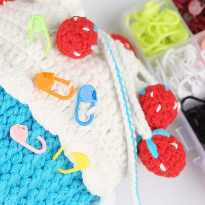 LUNARM 300 Pcs Stitch Markers, 15 Colors Crochet Stitch Needle Clip Knitting - Image 5