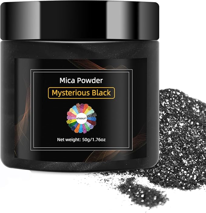 Mysterious Black Mica Powder, Natural Shimmer Mica Powder by NTWJNJY