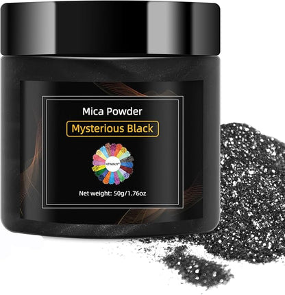 Mysterious Black Mica Powder, Natural Shimmer Mica Powder by NTWJNJY
