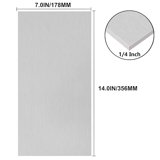 6061 T651 Aluminum Sheet Metal 7 x 14 x 1/4 Inch Flat Plain Aluminum Plate - Image 2