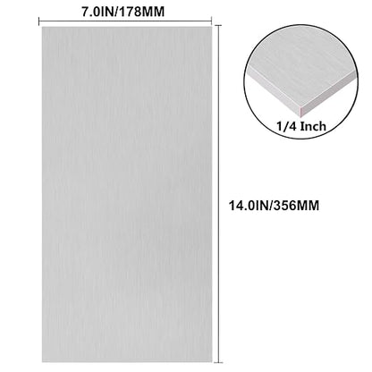 6061 T651 Aluminum Sheet Metal 7 x 14 x 1/4 Inch Flat Plain Aluminum Plate - Image 2