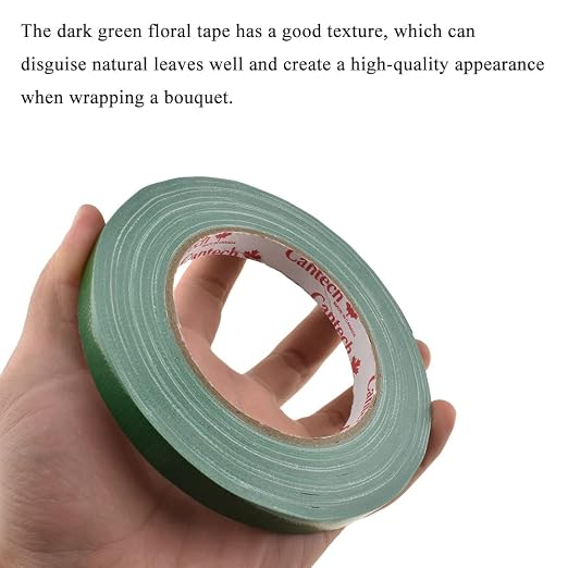 HAHIYO Green 0.5Inch Wide 2Rolls Floral Tape Waterproof Florist Tape Flower - Image 5