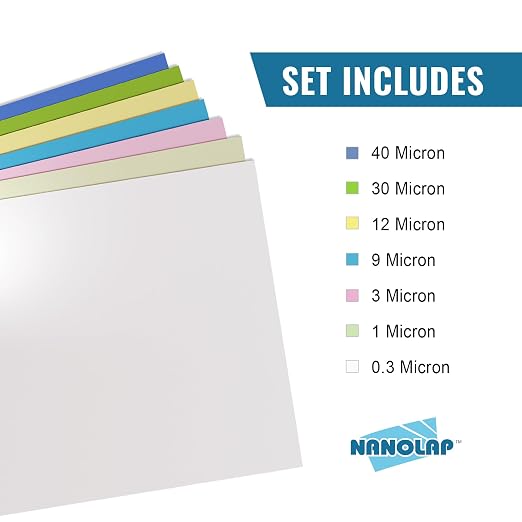 PSA Lapping Film, 7 Piece Pressure Sensitive Adhesive Polishing Paper, 8-1/2” x - Image 4