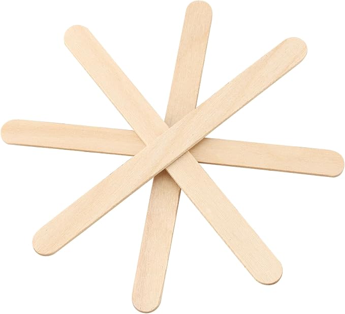 3000 Pieces Wood Craft Sticks, 4.5 Inch, Natural Color, Ice Cream Wooden Sticks - Image 4