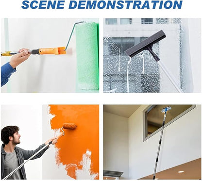Extension Pole 71inch Adjustable Paint Rollers Brush Extension Pole 5 Pieces - Image 2