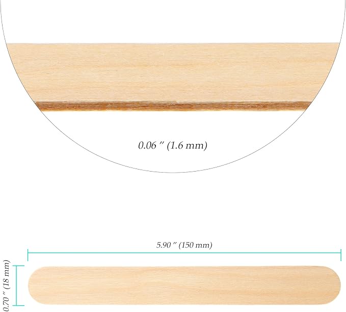 Wooden Craft Sticks, 6 Inch, 1800 Pieces, Jumbo Wood Ice Pop Sticks - Image 2