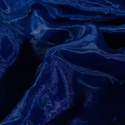 Fynite Navy Blue Organza Fabric by The Yard | 10 Yard Long | 44" Wide | Bridal - Image 4